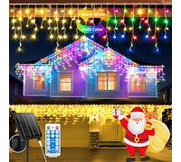GCMacau 3 IN 1 Solaire Guirlande Lumineuse Extérieure [20m +5m], 660LEDs Guirlande Noel Extérieure,8 Modes,Extensible, Rideau Lumineux Noë Alimentation USB,IP65 Etanche Avec Télécommande Timer