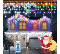 GCMacau 3 IN 1 Solaire Guirlande Lumineuse Extérieure [20m +5m], 660LEDs Guirlande Noel Extérieure,8 Modes,Extensible, Rideau Lumineux Noë Alimentation USB,IP65 Etanche Avec Télécommande Timer