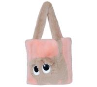 Gcnenwnd Petit Sac à Main En Peluche pour Femme - Panda Lovely Head - Fourre-tout Moelleux - à Bandoulière en Fausse Fourrure - à Main Matelassé - Sac à Bandoulière d'hiver pour Femme et Fille