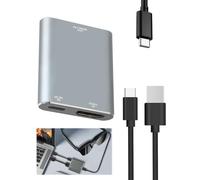 GCNWW Adaptateur HDMI vers USB C 4K @ 60 Hz USB C HDMI compatible avec XREAL One Pro/Air-Rokid Air/Max-Nreal Air-Thunderbird AR-GRAWOOA-Switch-Viture One-PS5/4-Xbox-Steam Deck
