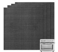 GCQ Lot de 4 doublures de four pour fond de four, réutilisables, antiadhésives, résistantes à la chaleur, accessoires pour grille-pain Cuisinart TOA-95 Ninja Breville Emeril Lagasse 36,6 x 29,5 cm