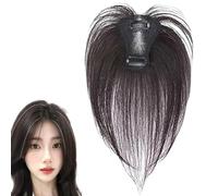 Gcroet 1pc Hair Topper 9,8'' Clip de soie à haute température dans une frange Toppers à cheveux humains en forme de T-en forme