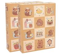 Gcroet 2 boîtes Calendrier de l'avent de Noël 2025 24 Jours Capybara Le Calendrier l'Avent Comprend Un Mini-Jouet Capybara, Un Bracelet, Collier, Une épingle à Cheveux pour Les Enfants..