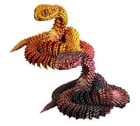 Gcroet 2 pièces Jouet de Serpent imprimé en 3D Jouet de Simulation PLA Serpent avec articulations Actives Animaux 3D éducatifs Amusants et vibrants pour Armoire, Table Chevet, décor Bureau..