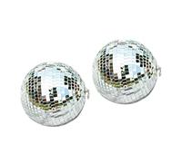 Gcroet 2pcs Disco Balls Mirror Balls Ornement décoration de Noël Décoration de Mariage Silver Ball pour la fête, 10cm