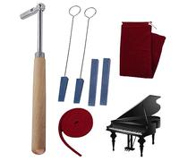 Gcroet 7pcs Piano Tuning Hammer L-Shape Labour de Piano Piano Kit Professionnel Piano Durable Poignon Wrench Wood Poignée pour Les débutants et Les Professionnels