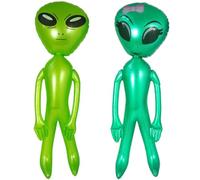 Gcroet Alien Gonflable 2pcs Halloween Costume étranger Gonflable 50 Pouces Bouler de gonflement Costume d'halloween pour l'anniversaire, décorations de fête