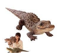 Gcroet Animal en Peluche Alligator, Grand Jouet en Peluche Crocodile de 100 cm pour Enfants, réaliste Super Douce et câline pour garçons et Filles Marron...