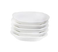 Gcroet Assiettes Miniatures en céramique Blanche pour Maison de poupée, Ensemble de Bols pour Aliments, 3, 3 × 2, 4 cm, 5 pièces...