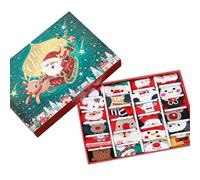 Gcroet Calendrier de l'avent de Noël 2025, 24 Jours 12 Paires Calendrier l'Avent la Chaussette Noël avec des Styles aléatoires, des Enfants Chauds et Adultes Soft Adult Party..
