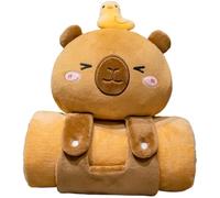 Gcroet Couverture Capybara 39 x 67 cm Enroulable en Flanelle Douce et Chaude pour l'hiver, Le Bureau, la Maison, Appui-tête, Oreiller, Chaise, Soutien du Dos, Style 2.