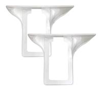 Gcroet Étagère de Sortie 2pcs Sturdy & Smooth White PP PP Mur de Sortie avec Porte-écoles d'économie d'espace pour Les Produits Salle Bain, Accessoires Cuisine, électronique.