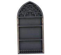 Gcroet Étagère en cristal gothique, 15.7x7.8, Étagère flottante noire, Ancienne fenêtre d'église, 1 unité