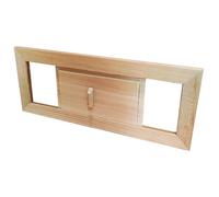 Gcroet Évent de sauna - Couvercle d'aération réglable avec volet coulissant pour la ventilation du hammam, accessoire de panneau grille en bois (13, 4 x 5, 4 pouces)..