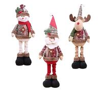 Gcroet Figures Debout de Noël avec des Jambes rétractables 3PC