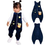 Gcroet Gigoteuses pour bébé, Gigoteuse sans Manches en Flanelle Douce et Chaude avec Pieds et Motif de Dessin animé, Sac d'hiver Respirant Doux pour la Peau pour Enfants Filles garçons, M...