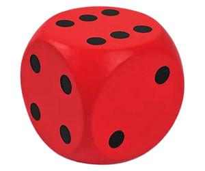 Gcroet Grand dés en Mousse 5,9 Pouces Dice en Mousse géante Douce Rouge 6 Faces étanche PU en Cuir en Cuir Deman pour Le Jeu pour Le Jeu pour Obtenir Vos Chiffres Chanceux.