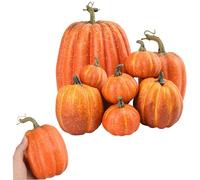 Gcroet Halloween Artificial Pumpkins Harvest Thanksgiving Lifeke Life Lifore Decoration Vegetables 8pcs