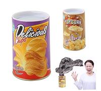 Gcroet Halloween Potato Chip Snake Can 2PCS Réutilisable Etanche Funny Tricky Jump Spring Surprise Snake Toy Portable Lightweight Prank Toys pour Le Poisson d'avril..