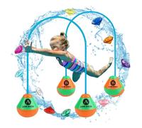 Gcroet Jouet de Natation pour Enfant Porte de plongée Jouet plongée Porte sous-Marine Nager à Travers pour Anneau Piscine pour Jeu d'eau 1.5 m * 5 cm 12 pièces...