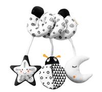 Gcroet Jouet de siège de Voiture pour bébé, Landau en Spirale, Jouets Suspendus, Jouets sensoriels Noirs et Blancs pour Poussette, ..