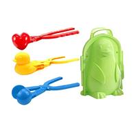 Gcroet Kit d'outils de Fabrication de Boules Neige, Canard, Amour, cœur, Pingouin, Moule à Neige, Jeux Plein air, Jouet, 4 pièces..