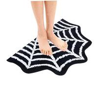 Gcroet Mat de Bain Halloween 31.5x19,69 Pouces Spider Web Tapis Web Kat de Salle de Bain Web Tapis Gothique sans Glissement.