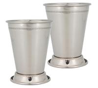 Gcroet Mint julep tasses 2pcs 12 oz tasses en acier inoxydable facilement gift lavable mint julep pour les fournitures de fête de cheval..