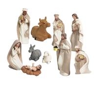 Gcroet Nativité de Noël Ensemble 10pcs Résine VVID VVID NACTIVITÉ NACTIVITÉ ARRÉPRÉPROPOIRE MIGLE RÉSIMENT