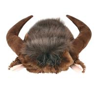 Gcroet Perruque de Chien en Corne de Vache Couvre-Chef en Corne bétail pour Costumes Chien drôles Costume Chaud d'hiver Doux pour Chiens Taille Moyenne Halloween Thanksgiving Tenue Noël M..