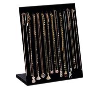 Gcroet Présentoir de collier pour vendre des bijoux en velours Présentoir de collier empilable avec 12 crochets pour femmes et filles en forme L 10x8x4 dans l'organisateur..