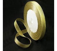 GCS 1 rouleau de ruban métallique de 22 m en organza doré pour emballage de cadeaux de Noël (artisanat - fabrication de bijoux - décorations à la mode - accessoires de bijouterie par GCS)