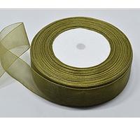 gcs 20 mm Ruban d'organza. ruban de haute qualité. Le Scrapbooking, emballage cadeau, Home Deco. 46 metres/45,7 m choisir à partir de couleurs, vert olive, 20 mm