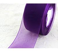 GCS Rouleau de ruban en organza Violet 20 mm Pour scrapbooking, emballage cadeau, décoration d'intérieur, 46 m