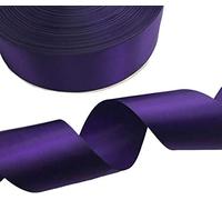GCS Ruban de satin pour travaux manuels, cadeaux, mariage, décoration - Nombreux coloris - Rouleau de 23 m x 20 mmDe nombreuse couleurs disponibles., violet foncé, 20 mm