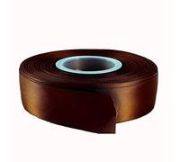 GCS Ruban de satin pour travaux manuels, cadeaux, mariage, décoration - Nombreux coloris - Rouleau de 23 m x 20 mmDe nombreuse couleurs disponibles., marron, 20 mm