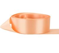 GCS Ruban en satin, 25 mètres de longueur, 15 mm de large - Pouvant servir pour les cadeaux, la décoration de mariage et les projets créatifs Nombreuses couleurs disponibles., pêche, 15 mm