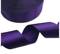 GCS Ruban en satin, 25 mètres de longueur, 15 mm de large - Pouvant servir pour les cadeaux, la décoration de mariage et les projets créatifs Nombreuses couleurs disponibles., violet foncé, 15 mm