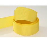 gcs Ruban Gros Grain 38 mm x 5 metres/10 Metres Choisir à partir de Nombreuses Couleurs Dessus de qualité Londres, Jaune, 5 Meters