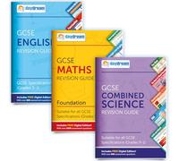 GCSE English & Maths (fondation) & Science Study Pack | Affiches de poche : les guides de révision de poche | Spécifications GCSE | Édition numérique gratuite avec plus de 1 600 questions d'évaluation en anglais et mathématiques