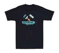 gCT4ey Paint Roller & Brush This is How I Roll Funny Painter Saying Retro Men's T-Shirt Black M