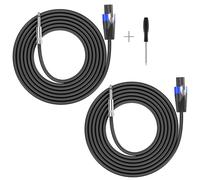 GCTBL 10M 2pack Speakon à 1/4" Câbles Haut-parleur 6.35mm TS Plug Wire Audio Cord pour DJ/PA Amplificateur