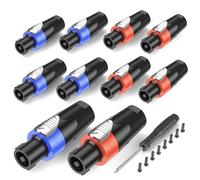 GCTBL 10Pack Speakon Connecteur Adaptateur de connecteur de haut-parleur audio 4 pôles Prise Speakon compatibile con Neutrik Speakon NL4FC,NL4FX,NLT4X,NL2FC