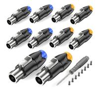 GCTBL 10Pack Speakon Connecteur Adaptateur Métal haut-parleur audio Connecteur Fiches 4 pôles Prise Speakon compatibile con Neutrik Speakon NL4FC,NL4FX,NLT4X,NL2FC