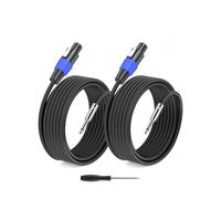 GCTBL 25M 2pack Speakon à 1/4" câbles haut-parleur amplificateur Audio DJ/PA câble Speakon avec Twist Lock