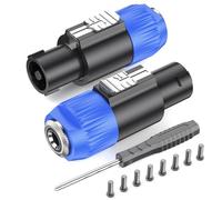 GCTBL 2Pack Speakon à 1/4" Connecteur mâle à 1/4" TS Femelle Mono Audio Adaptateur Prise Speakon 6,35 mm Compatible avec Neutrik Speakon NL4FX, NLT4X, NL2FC