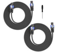 GCTBL 5M 2pack Speakon à Speakon Câbles Professionnel 12 Gauge Audio Cord DJ/PA Haut-Parleur Câble avec Twist Lock