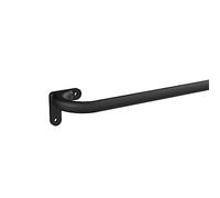 GCurtain Industrial Curtain Poles, 48-86 Inch, 5/8 Inch Diameter, Wrap Around Curved Curtain Poles for Indoor and Outdoor, Modern Contemporary Design, Matte Black