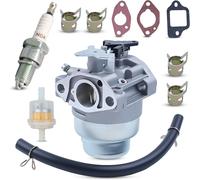GCV160 Carburettor for Honda GCV160 GCV160A GCV160LA HRB216 HRS216 HRR216 HRT216 HRZ216 Lawnmower,GCV160 Carburettor Kit with Spark Plug Carburettor Gasket Fuel Filter