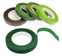 GCVOPTON Lot de 5 rouleaux de ruban adhésif floral de 1,27 cm de long pour fleurs fraîches, arrangements de fleurs artificielles, loisirs créatifs, bouquet de mariage, fournitures de fleuriste